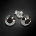 Sudraba auskari "Klasika (Jet Hematite)" ar Swarovski™ kristāliem